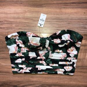 Express floral tub top nwt